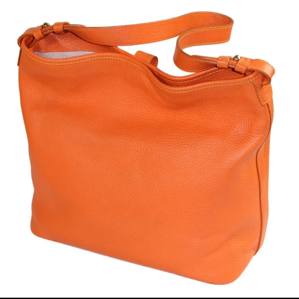 Dooney & Bourke Tabitha Persimmon Pebbled Grain Leather Bucket Shoulder … - Picture 5 of 10